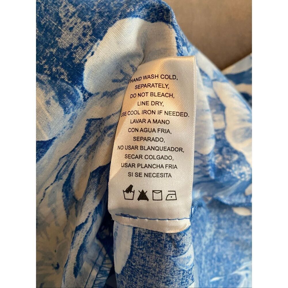 Joie blue floral maxi dress ankle length NWT Sz 10 - Picture 9 of 9
